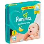 Подгузники, Pampers (Памперс) 2-5 кг 94 шт Нью беби-драй ньюборн