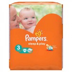 Подгузники, Pampers (Памперс) 4-9 кг р. 3 58 шт слип энд плей миди