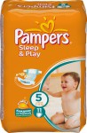 Подгузники, Pampers (Памперс) 11-18 кг р. 5 11 шт слип энд плей джуниор ромашка