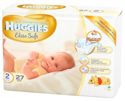 Подгузники, Huggies (Хаггис) 4-7 кг 27 шт элит софт