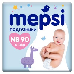 Подгузники, Mepsi (Мепси) 0-6 кг р. nb 90 шт арт. 0137 премиум