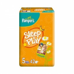 Подгузники, Pampers (Памперс) 11-25 кг р. 5 11 шт слип энд плей джуниор ромашка