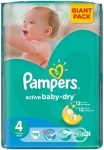 Подгузники, Pampers (Памперс) 7-14 кг р. 4 76 шт актив беби драй макси