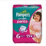 Подгузники-трусики для девочек, Pampers (Памперс) 16+ кг 19 шт актив герл экстра лардж