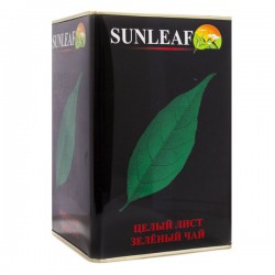 Чай зеленый, Sunleaf (Санлиф) 400 г №1 крупнолистовой жестяная банка квадратная