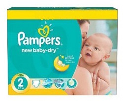 Подгузники, Pampers (Памперс) 3-6 кг р. 2 17 шт нью беби драй мини