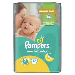 Подгузники, Pampers (Памперс) 3-6 кг 17 шт актив беби драй