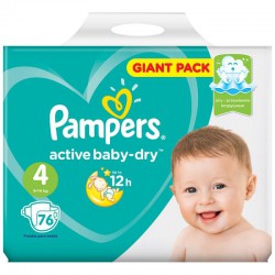 Подгузники, Pampers (Памперс) 9-14 кг р. 4 76 шт актив беби драй макси