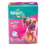 Подгузники-трусики для девочек, Pampers (Памперс) 12-18 кг 20 шт актив герл джуниор