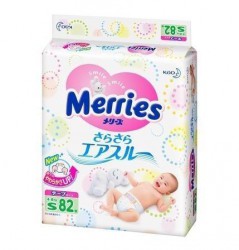 Подгузники, Merries (Меррис) 4-8 кг р. s 80+2 шт