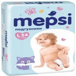 Подгузники, Mepsi (Мепси) 9-16 кг р. l 54 шт арт. 0140 премиум