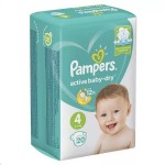 Подгузники, Pampers (Памперс) 9-14 кг 20 шт Актив беби-драй макси