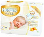 Подгузники, Huggies (Хаггис) до 5 кг 27 шт элит софт