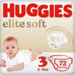 Подгузники, Huggies (Хаггис) 5-9 кг р. 3 72 шт элит софт