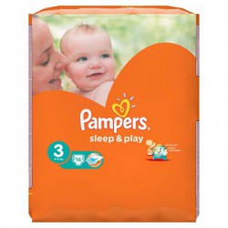 Подгузники, Pampers (Памперс) 4-9 кг р. 3 100 шт слип энд плей миди