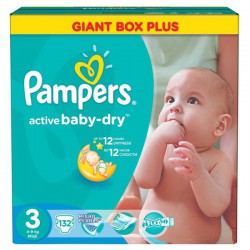 Подгузники, Pampers (Памперс) 4-9 кг р. 3 132 шт миди