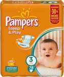 Подгузники, Pampers (Памперс) 5-9 кг 78 шт слип энд плей миди