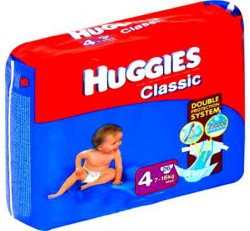 Подгузники, Huggies (Хаггис) 7-18 кг 26 шт классик эконом