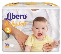 Подгузники, Libero (Либеро) 4-9 кг 44 шт Беби софт миди