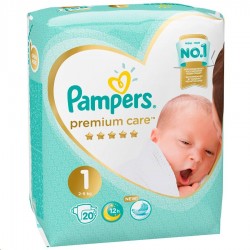 Подгузники, Pampers (Памперс) 2-5 кг р. 1 20 шт премиум кеа ньюборн