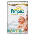 Подгузники, Pampers (Памперс) 4-9 кг р. 3 60 шт премиум миди