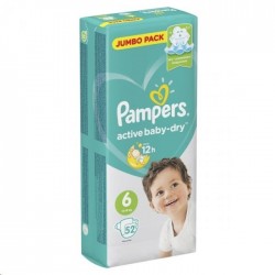 Подгузники, Pampers (Памперс) 13-18 кг 52 шт актив беби драй