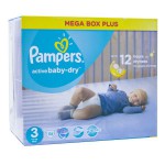 Подгузники, Pampers (Памперс) 4-9 кг р. 3 174 шт актив беби миди