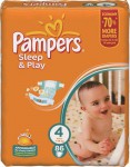 Подгузники, Pampers (Памперс) 7-18 кг р. 4 86 шт слип энд плей макси ромашка