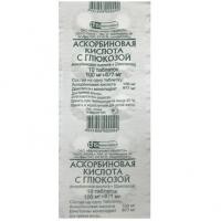 Аскорбиновая кислота с глюкозой, таблетки 100 мг+877 мг 10 шт