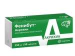 Фенибут-Акрихин, табл. 250 мг №50