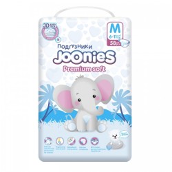 Подгузники, Joonies (Джунис) 6-11 кг р. M 58 шт премиум софт