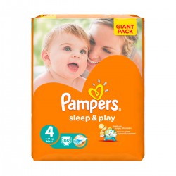 Подгузники, Pampers (Памперс) 7-14 кг р. 4 86 шт слип энд плей макси